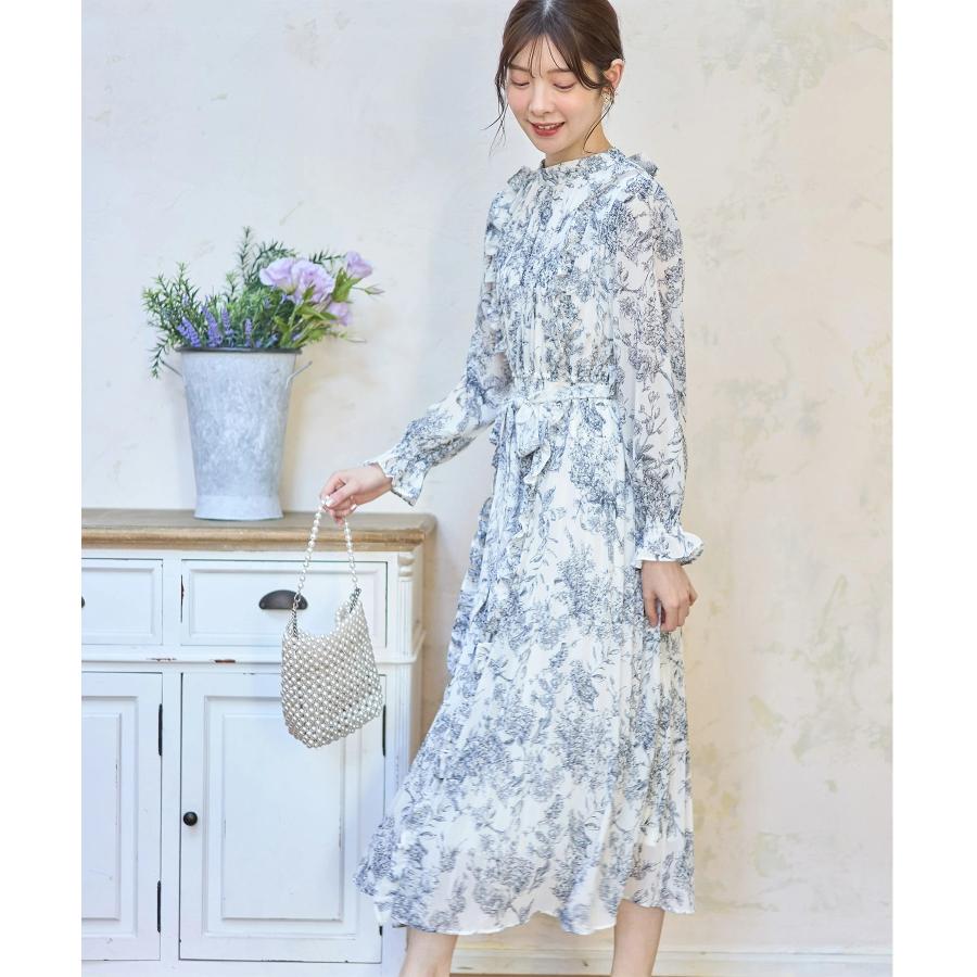 tocco closet りぼん付きサイドフリル装飾クラシカルアート tocco closet りぼん付きサイドフリル装飾クラシカルアート