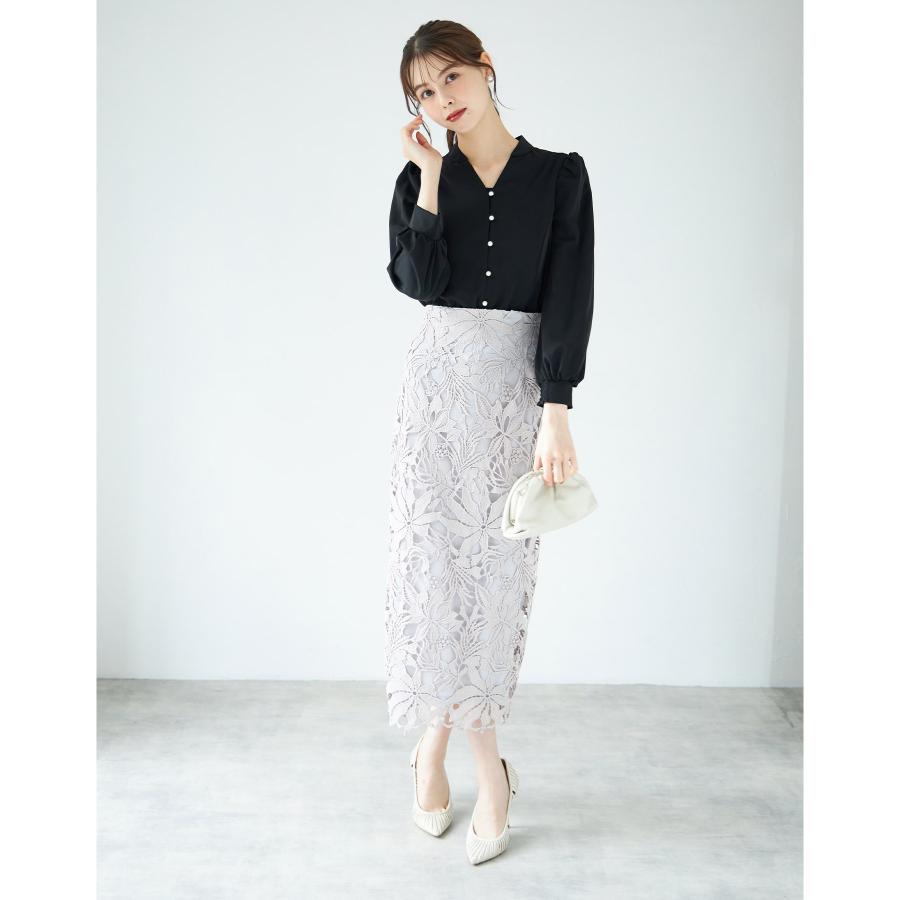 tocco closet パール釦スタンドスキッパーブラウス【clessa クレッサ