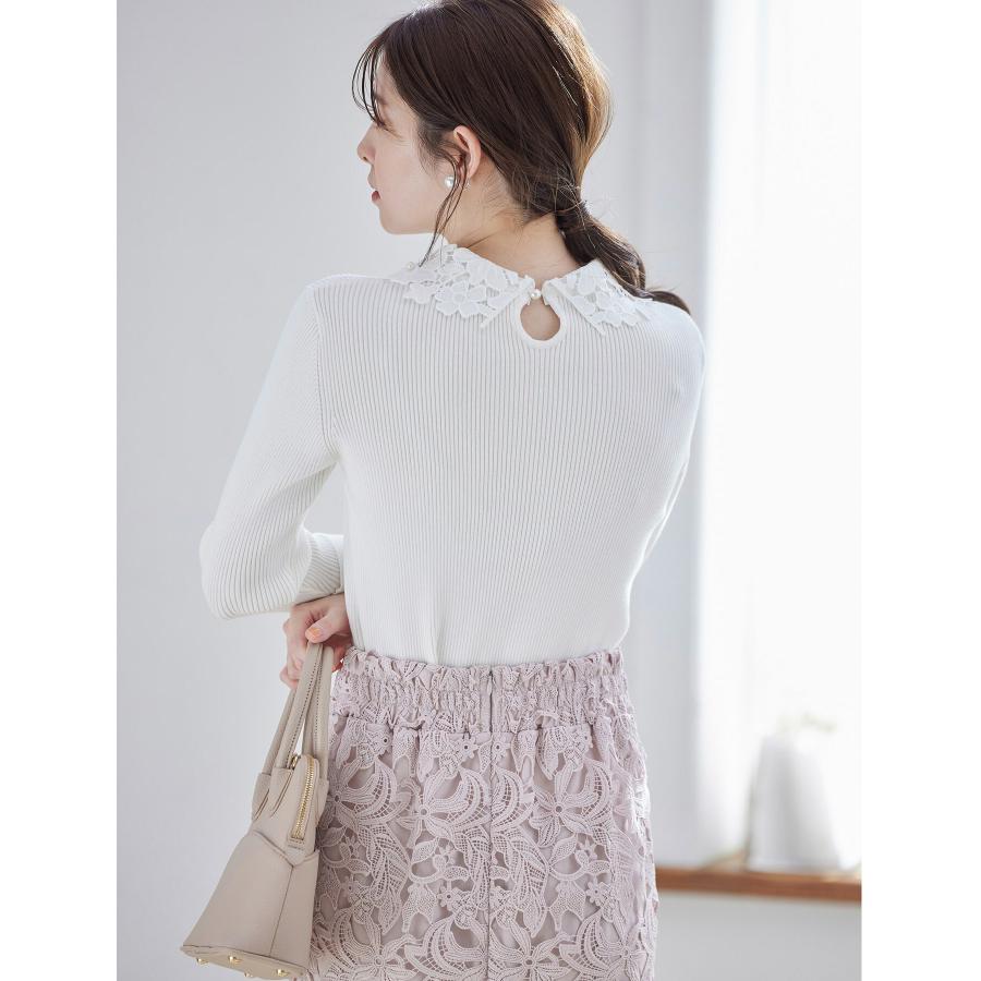 tocco closet（トッコ クローゼット） 2WAYレース襟付き袖口パール