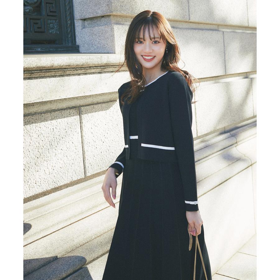 tocco closet（トッコ クローゼット） プチリボン＆ビジュー付き配色