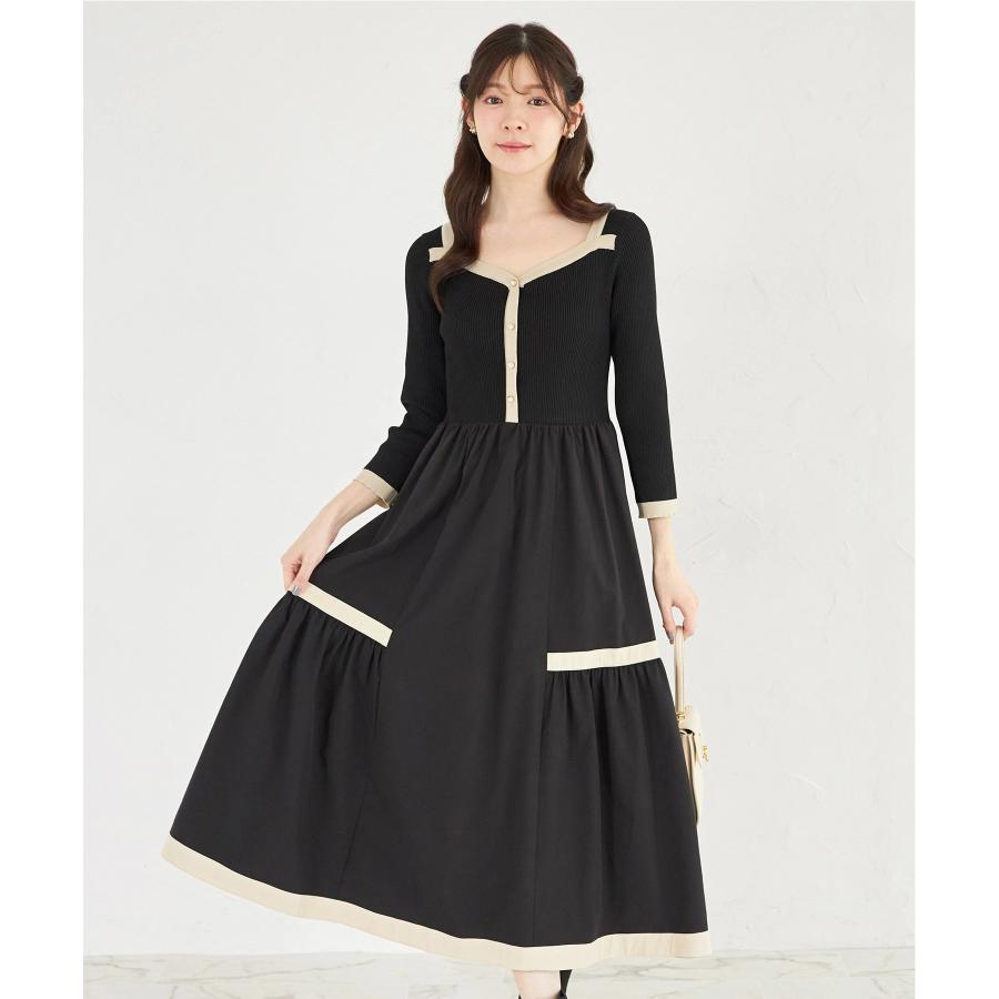 tocco closet（トッコ クローゼット） ニットドッキングバイカラー