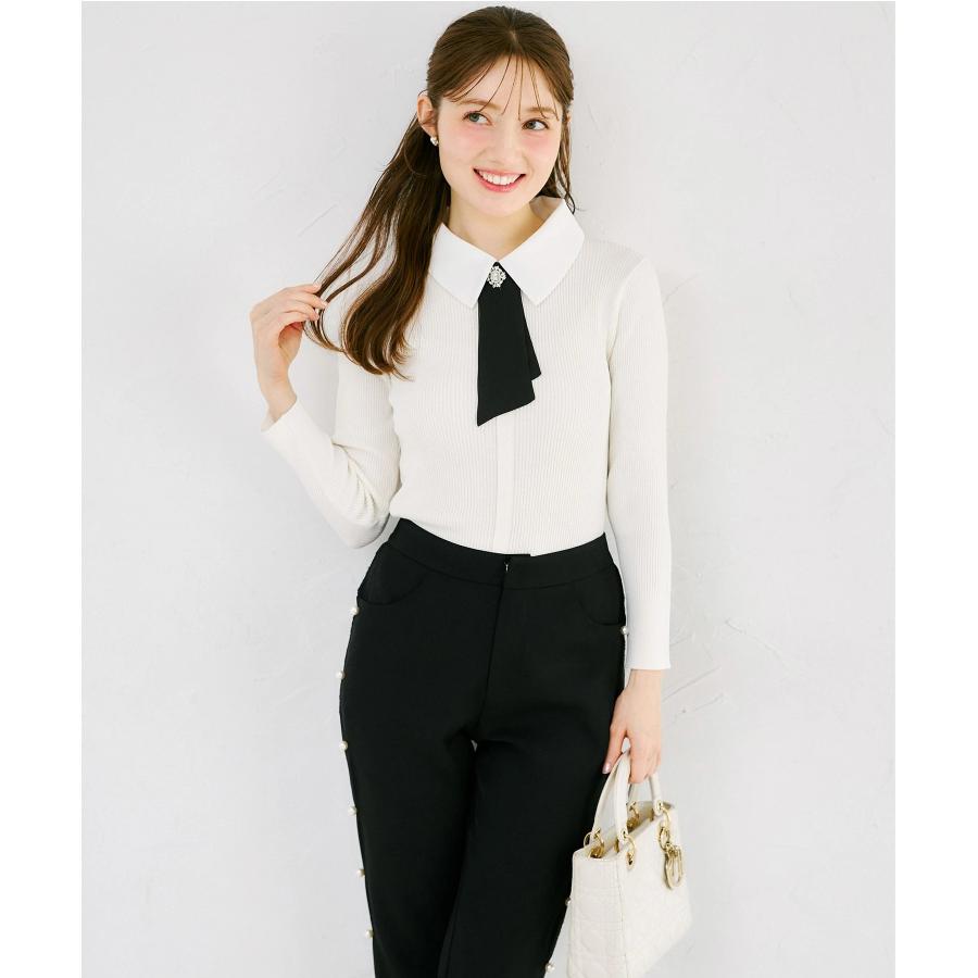 tocco closet（トッコ クローゼット） パール付きサイドスカラップ