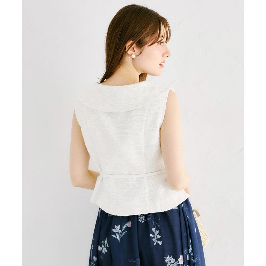tocco closet（トッコ クローゼット） ビジューベルト付きツイード
