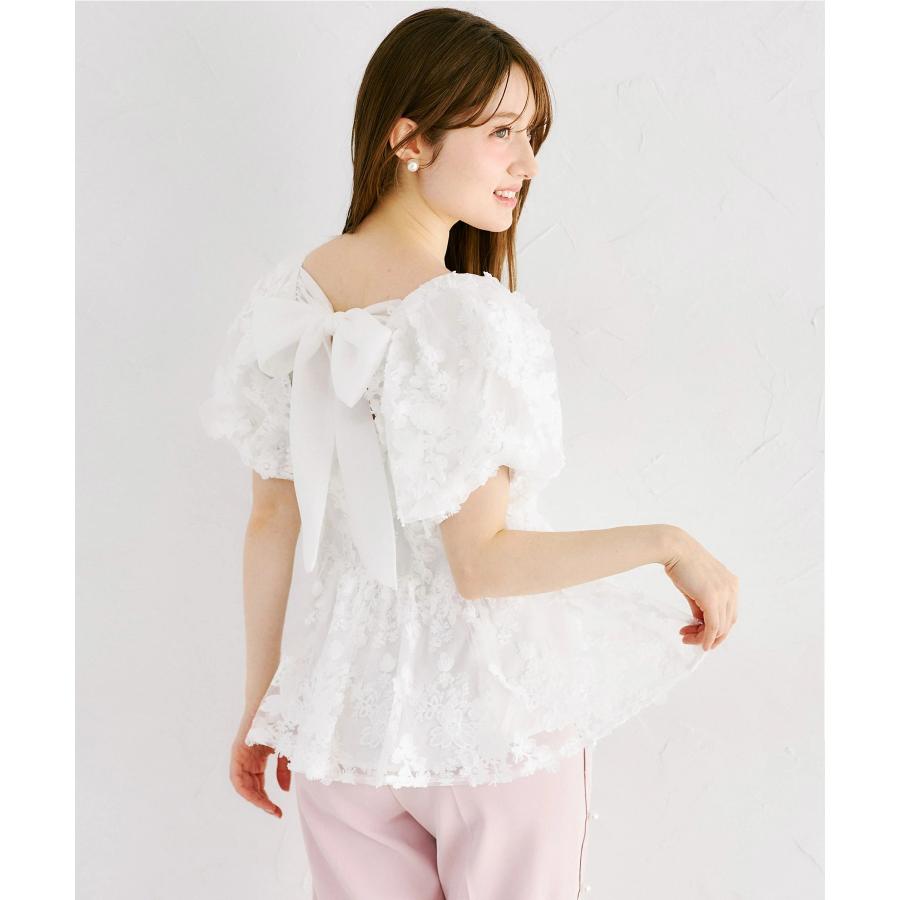 tocco closet（トッコ クローゼット） 後ろリボン付き立体フラワー 
