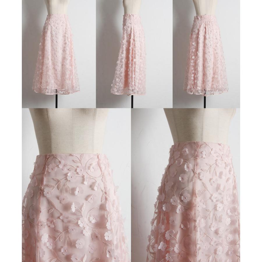 tocco closet（トッコ クローゼット） 立体フラワーモチーフ刺繍シアー