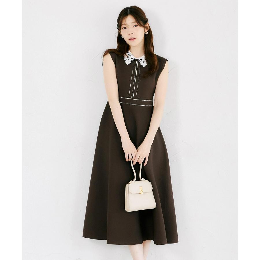 tocco closet（トッコ クローゼット） 2WAYレース襟付き配色ライン