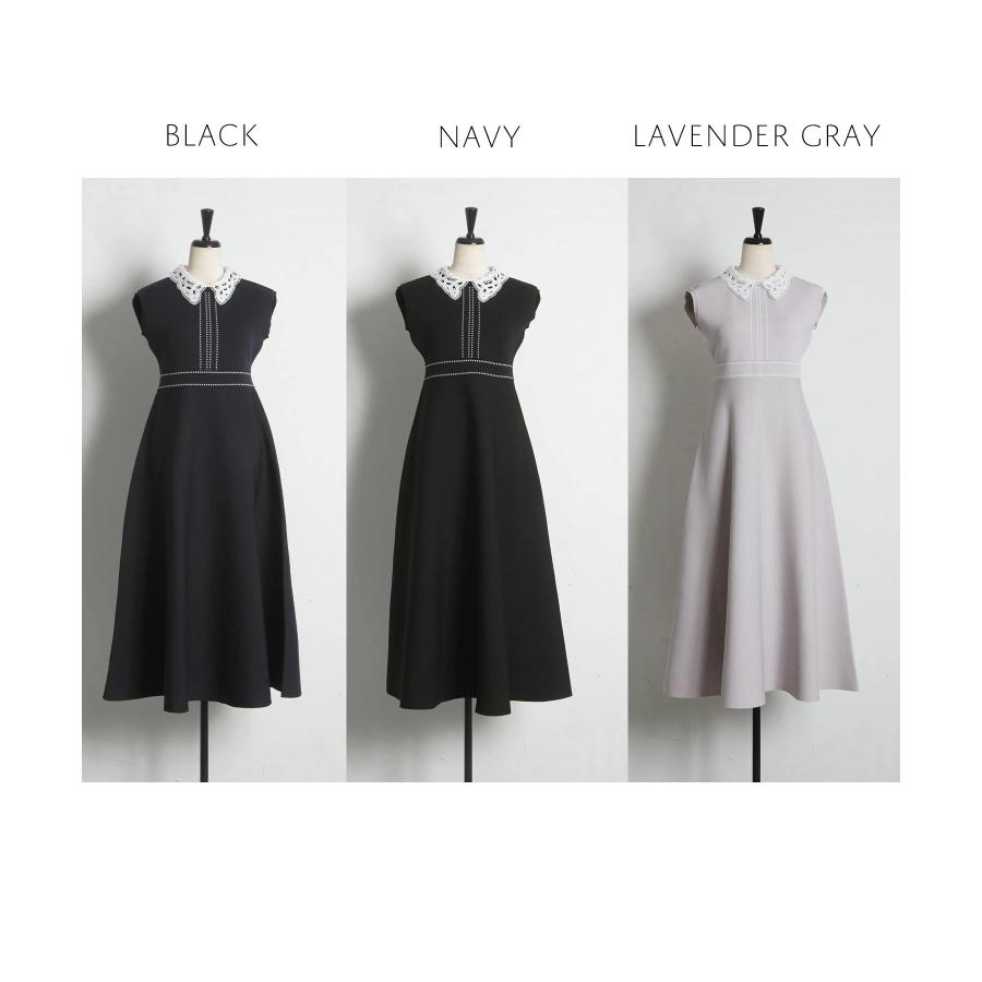 tocco closet（トッコ クローゼット） 2WAYレース襟付き配色ライン