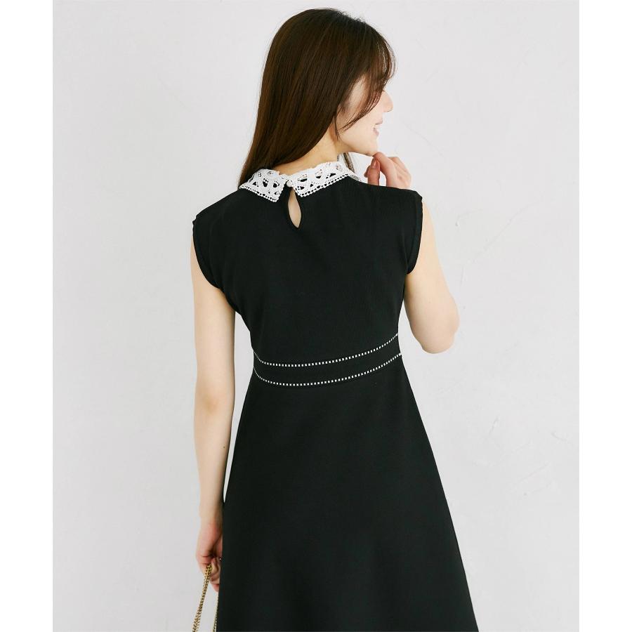 tocco closet（トッコ クローゼット） 2WAYレース襟付き配色ライン