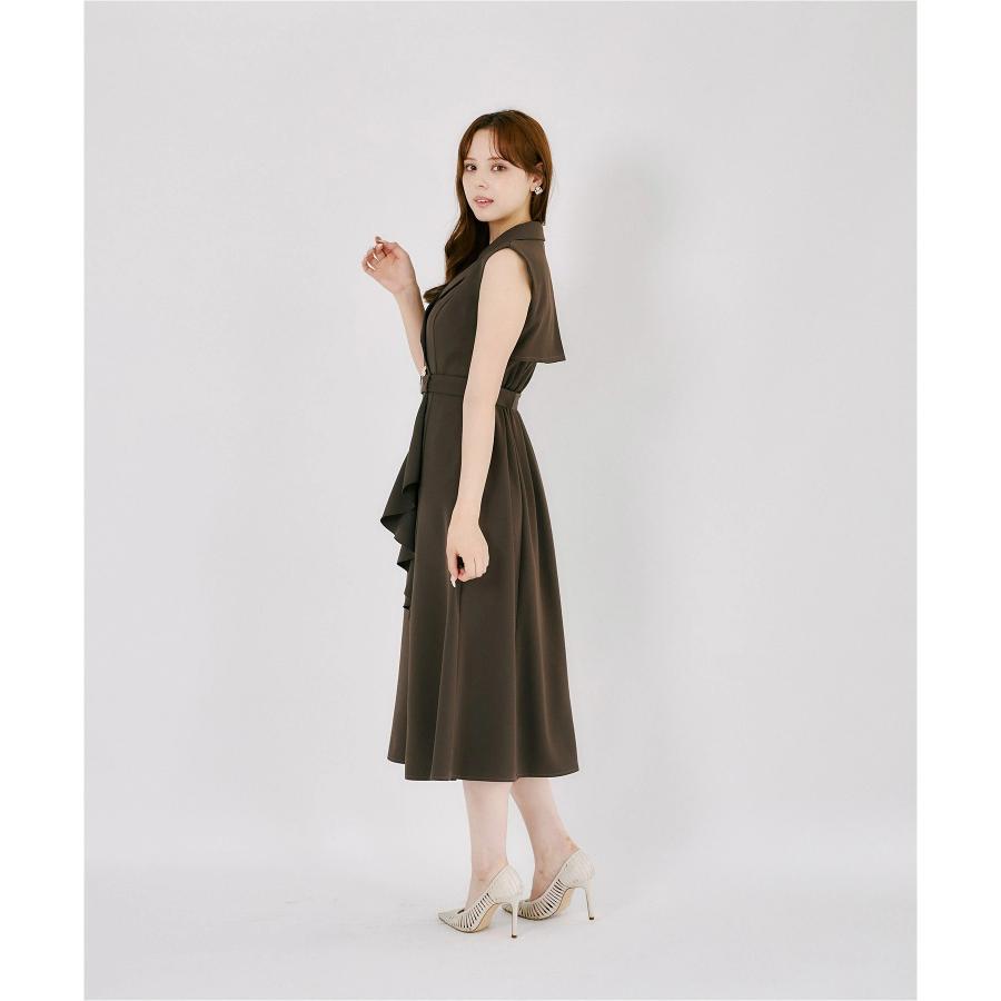 tocco closet（トッコ クローゼット） ベルト付きジレ風ラッフルフリル