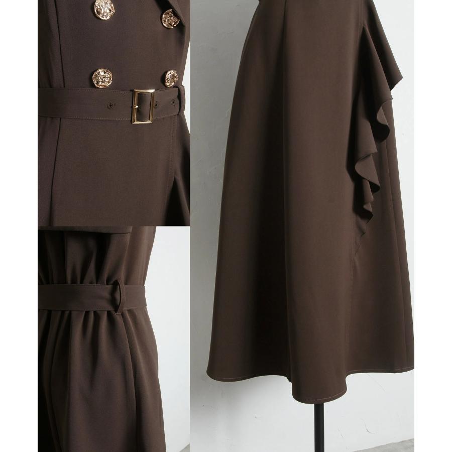 tocco closet（トッコ クローゼット） ベルト付きジレ風ラッフルフリル