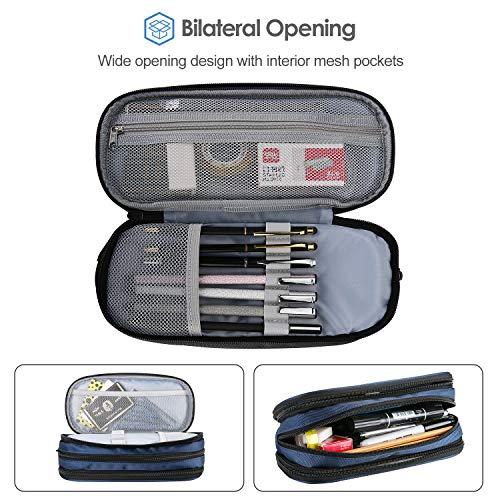 Procase ペンケース 大容量 筆箱 3層 シンプル 機能的 学生用 社会人用 多機能 ネービー Clk 栃木流通センター 通販 Yahoo ショッピング