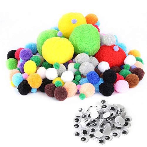 300個ポンポンボール 人形 目玉セット カラフルポンポン 丸い毛球 ドールアイdiy手作り 手芸材料 飾り素材 ドー Dbo 栃木流通センター 通販 Yahoo ショッピング