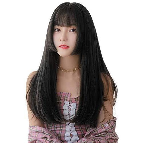 Feshfen ウィッグ かつら レディース フルウィッグ ロング ストレート ぱっつん 姫カット 姫髪 セミロング ロリー Ewr 栃木流通センター 通販 Yahoo ショッピング