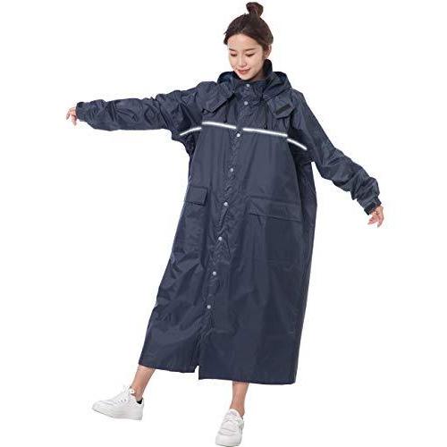 Buqiren レインコートメンズ レディース 自転車 原付用 ロング丈のおしゃれなレインウェア リュックにも対応 完 Ovc 栃木流通センター 通販 Yahoo ショッピング