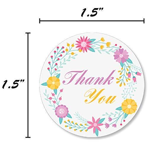500枚直径38mm Thank You文字のステッカー シール 8種の異なるデザインの円形花柄 Vbg 栃木流通センター 通販 Yahoo ショッピング