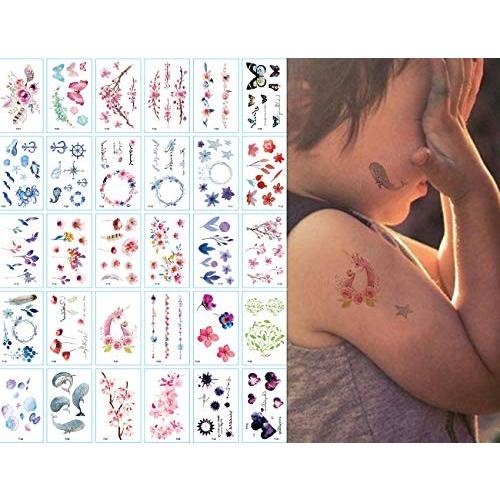 Yesallwas タトゥーシール 薔薇 赤 花 文字 小さめ 30枚セット かわいい 水彩 デザイン タトゥー リアル 防水 長持 Yst 栃木流通センター 通販 Yahoo ショッピング