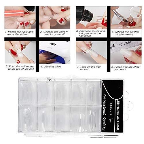 100pcsネイルチップ ポリジェル ジェルネイル 透明 プラスチック製 スカルプチャー フォームチップ クリア デュ Zbt 栃木流通センター 通販 Yahoo ショッピング