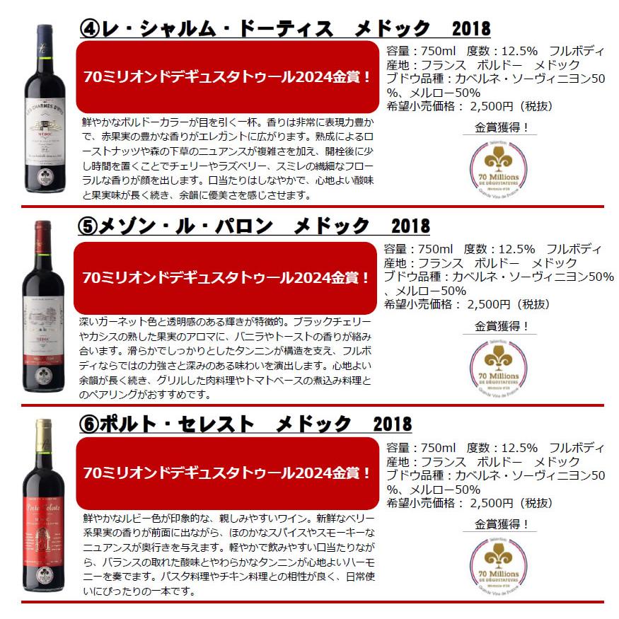 グレートヴィンテージ＆飲み頃 格上メドック 金賞 ボルドー 赤ワイン 6