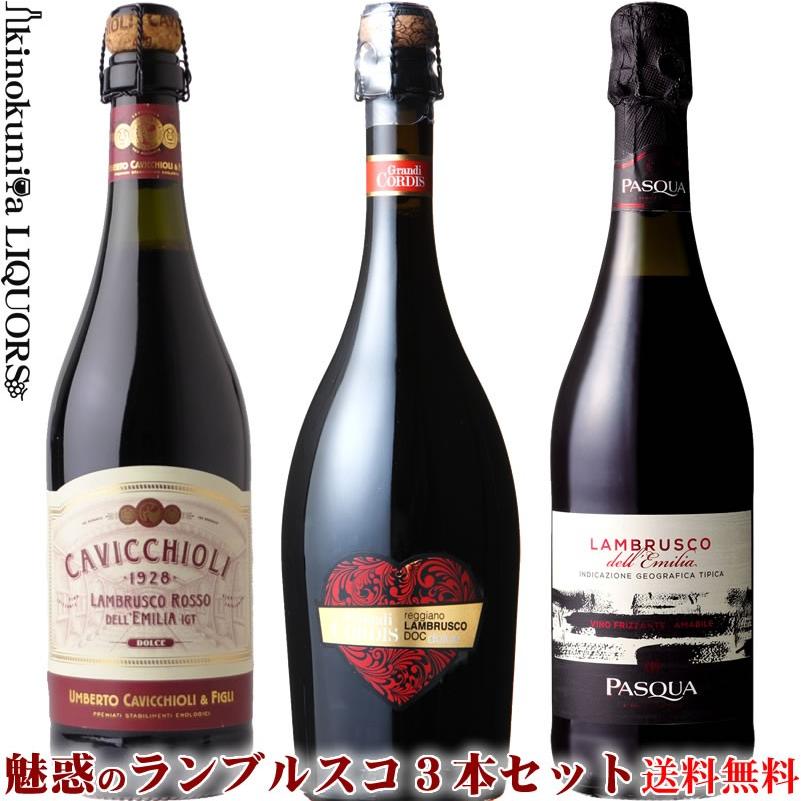 やや甘口 イタリアの泡 ランブルスコ4本セット スパークリングワイン