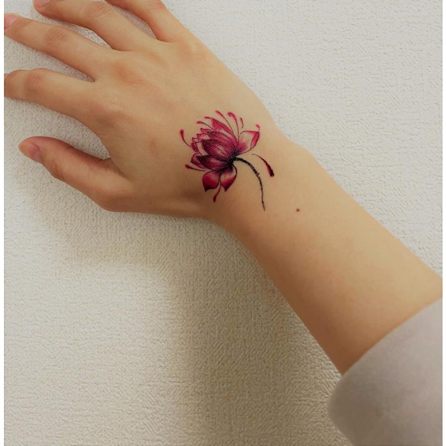 Tochno タトゥーシール 【A】 30枚セット 刺青シール 花 薔薇 リボン