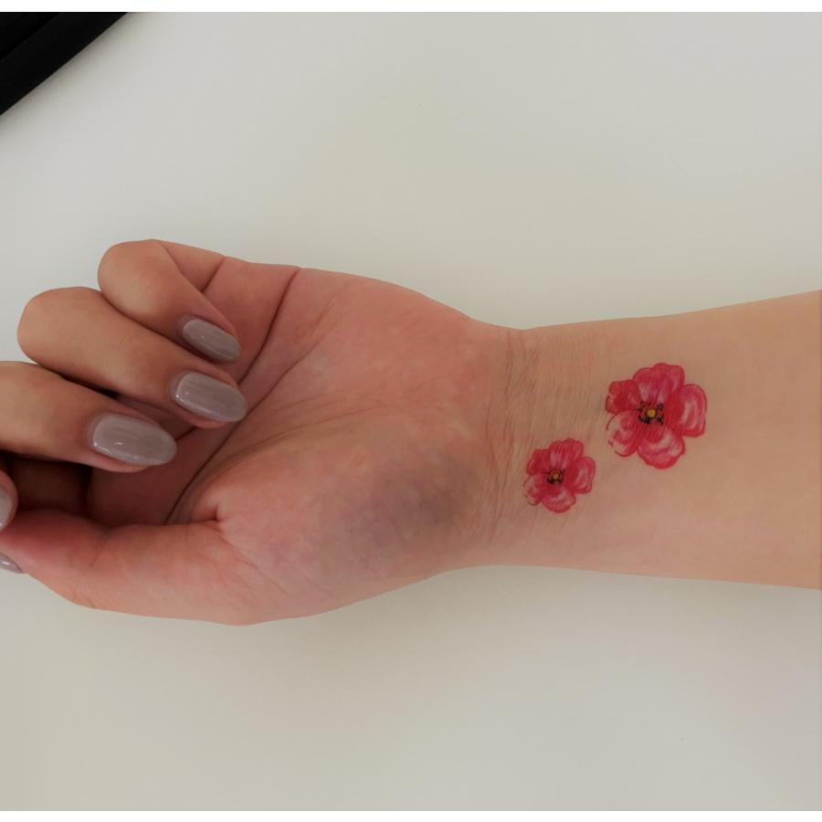 Tochno タトゥーシール 【A】 30枚セット 刺青シール 花 薔薇 リボン