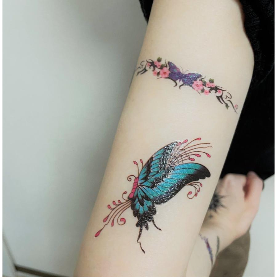 Tochno タトゥーシール C 60枚セット 刺青シール 花 蝶 薔薇 おしゃれ かわいい ステッカー お祭り 海水浴 ハロウィン パーティー T37 Tochno 通販 Yahoo ショッピング