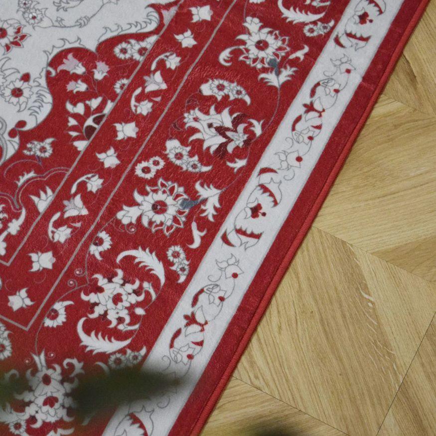 【ペットや子供も安心】お洒落で洗えるヴィンテージ風ラグマット ペルシャ 200×200cm 6色 4サイズ 薄手 カーペット フランネル 滑り止め TOCO LIFE TOCORU_3