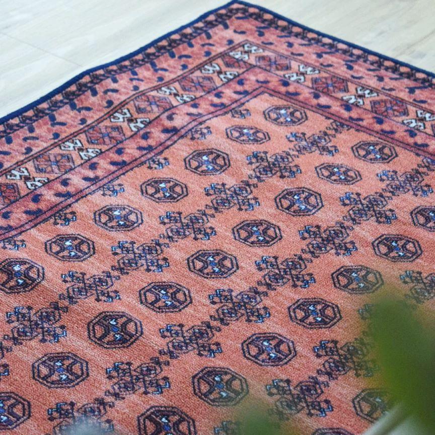 ヴィンテージ風ラグ TOCOLIFEseries グリーン(140×200cm) お洒落で洗えるヴィンテージ風ラグマット アフガン 140×200cm 11