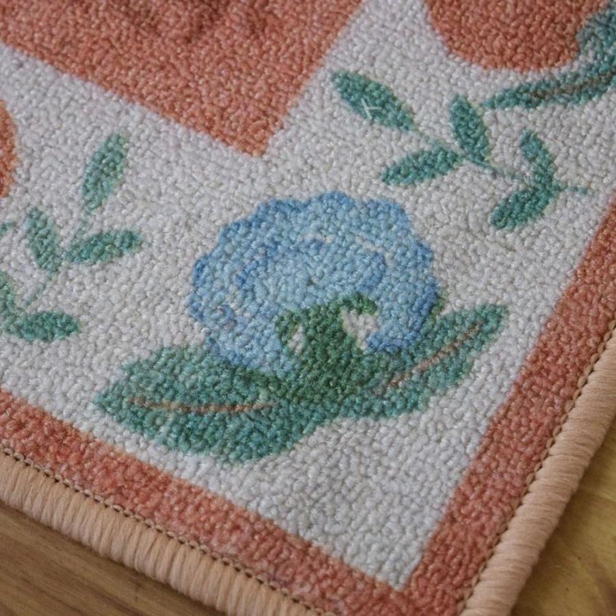 TOCO LIFE flower ダマスク 200×240cm ラグ マット カーペット