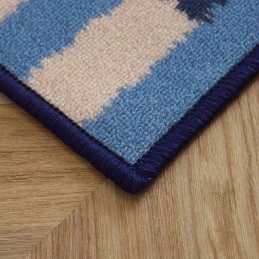 TOCO LIFE 幾何学チェック 100×140cm ラグ マット カーペット おしゃれ 