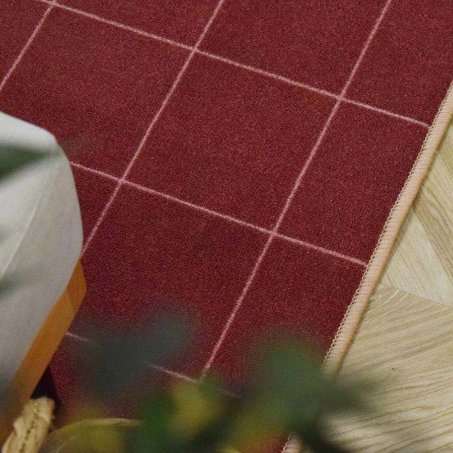 TOCO LIFE モダンチェック 200×200cm ラグ マット カーペット おしゃれ 洗える デザインラグ アート 夏冬兼用 滑り止め_19