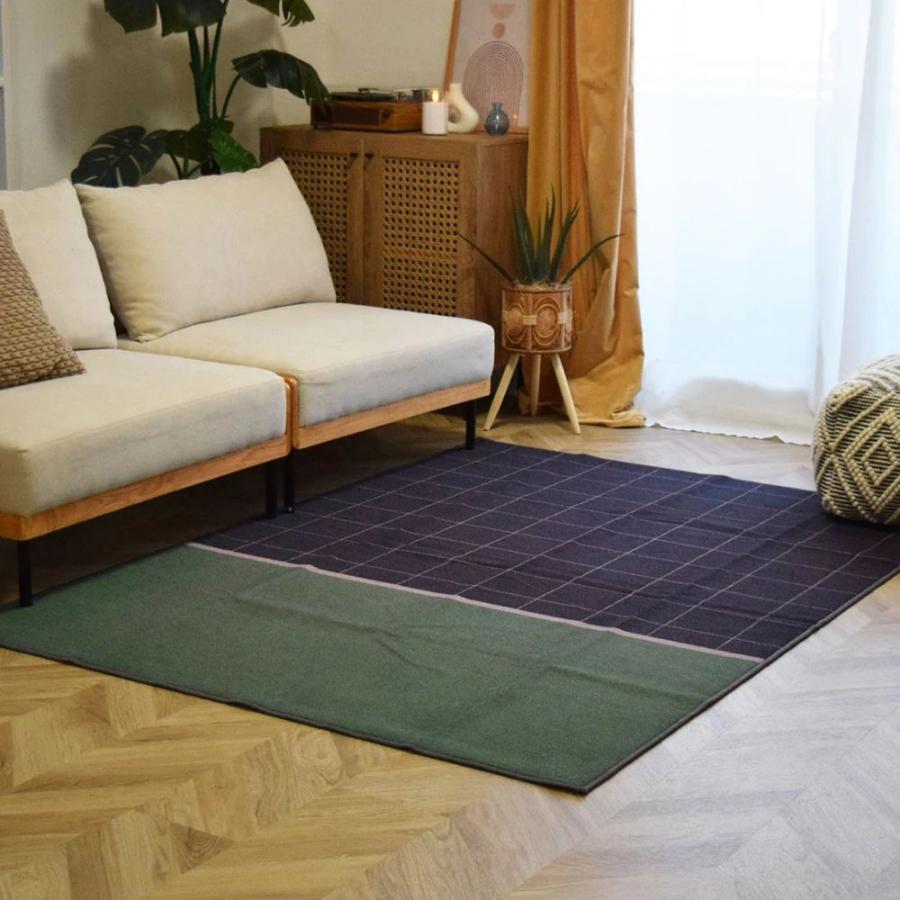 toco life ラグ　200×240センチ TOCO LIFE モダンチェック 200×240cm ラグ マット カーペット おしゃれ