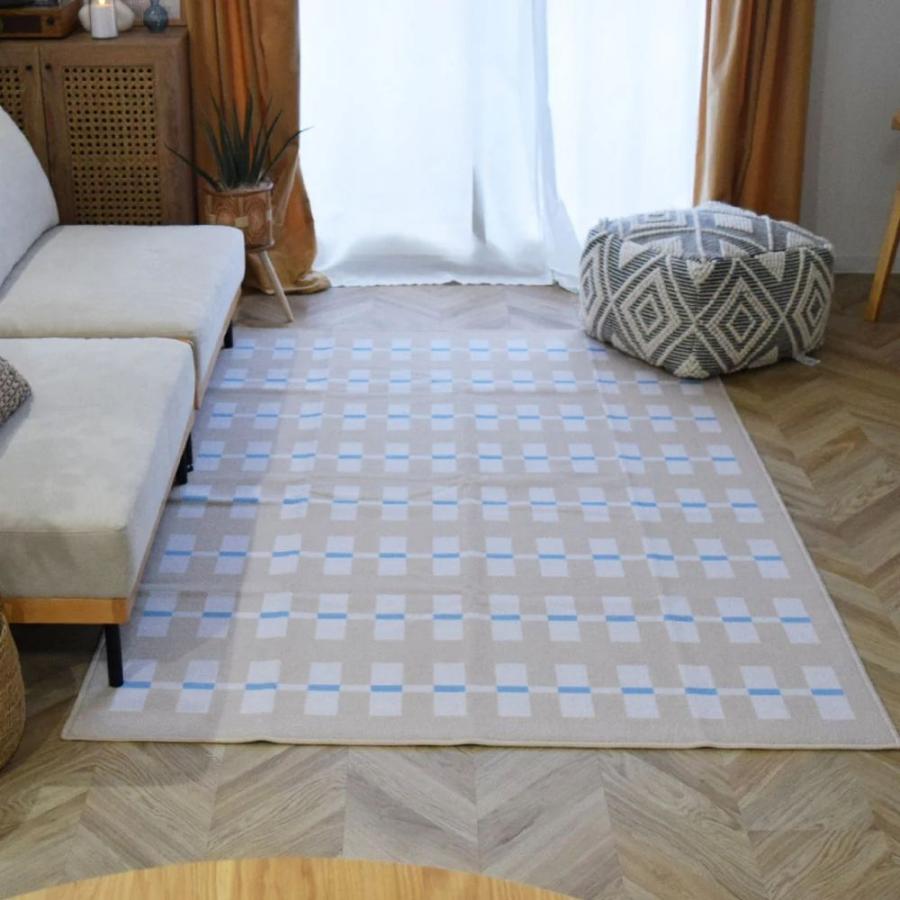 TOCO LIFE パステル 200×200cm ラグ マット カーペット おしゃれ 洗える デザインラグ アート 夏冬兼用 滑り止め_11