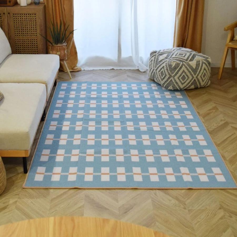 TOCO LIFE パステル 200×200cm ラグ マット カーペット おしゃれ 洗える デザインラグ アート 夏冬兼用 滑り止め_1