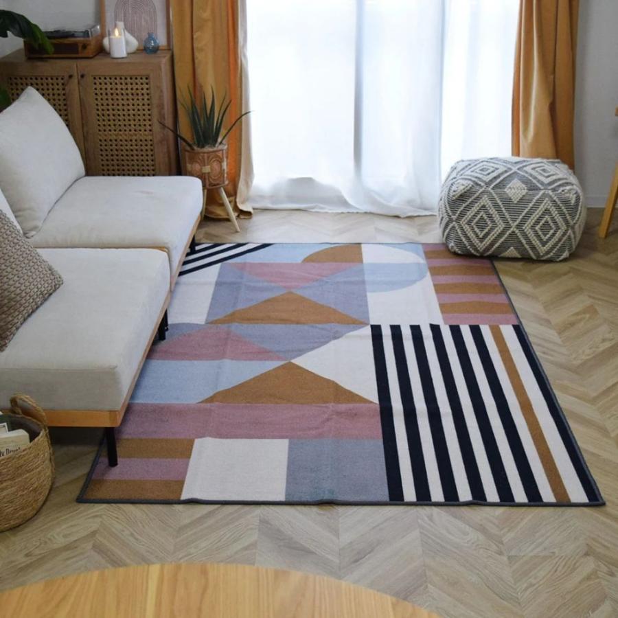 TOCO LIFE パズル 200×200cm ラグ マット カーペット おしゃれ 洗える
