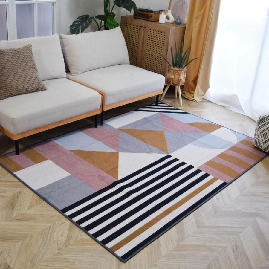 TOCO LIFE パズル 200×200cm ラグ マット カーペット おしゃれ 洗える