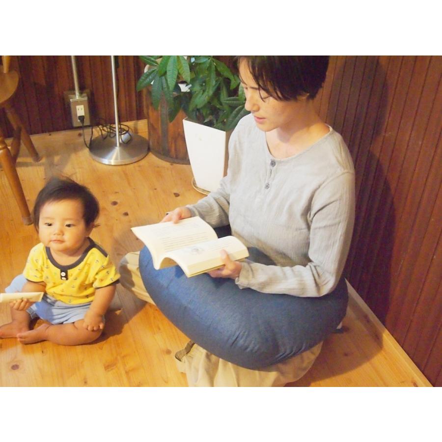 ベビハグ 青葉 授乳クッション バックル  単品　北欧ベージュ インディゴデニム 青葉 べビハグ 正規品 洗える 日本製 授乳枕 トコちゃん 出産祝の画像