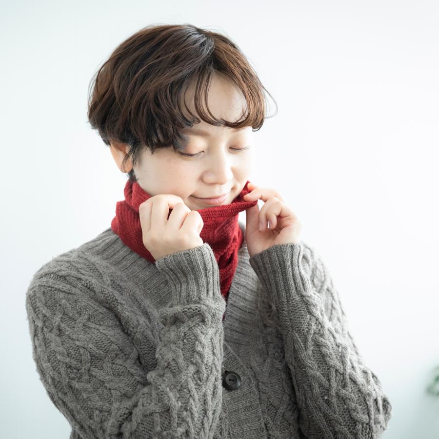 シルク あったか ネックウォーマー  絹 96% 無地 日本製 温活 冷えとり 3つの首 3首 [M便 1/2] |  | 01