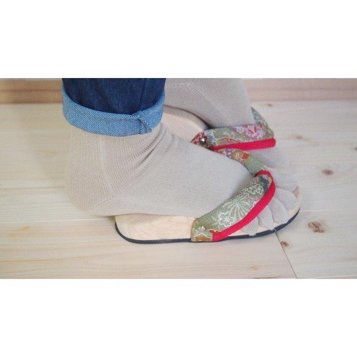 足半 あしなか 下駄 白 ピンク水玉 むらさき 23〜25cm 本体は20.0cm 踵
