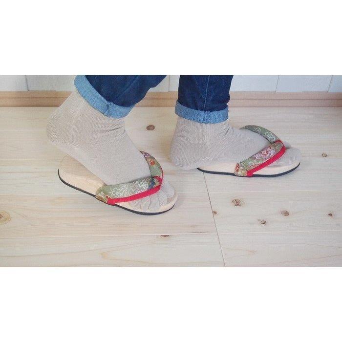 足半 あしなか 下駄 白 ピンク水玉 むらさき 23〜25cm 本体は20.0cm 踵