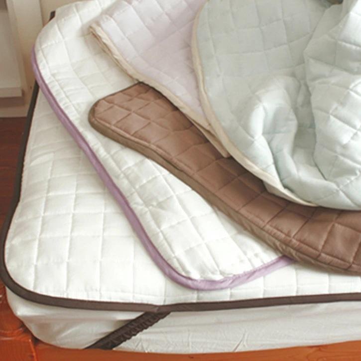 敷きパッド綿100％ クイーンサイズ 160×205cm オールシーズンで使える ダブルガーゼ 丸洗い　洗える 清潔 ベッドパッド 4か所 ゴム コットン 天然素材 |  | 19
