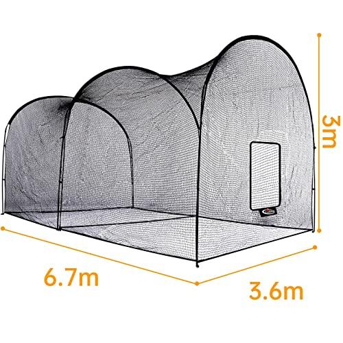 【超美品】 バッティングゲージ 野球バッティングネット 防球ネット 軟式硬式 6.7m 【2660673513】(16578円)