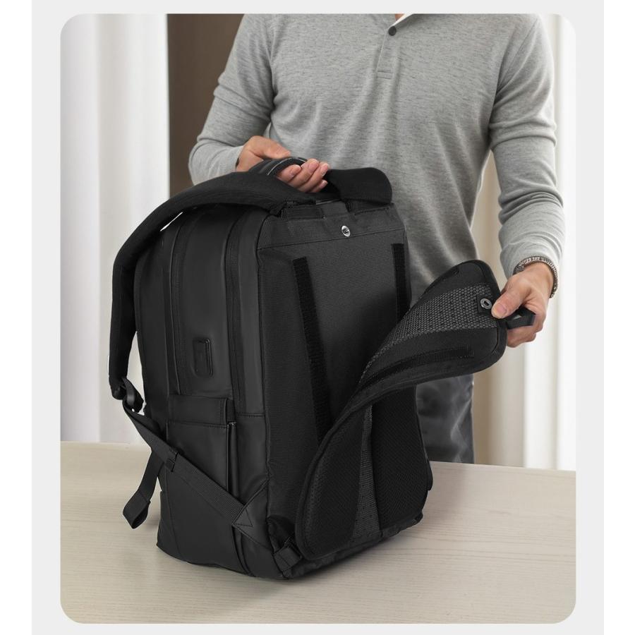 メンズ リュック バックパック ブラック 大容量 防水 旅行 ビジネス 効率的 取外し可能 002 |  | 11