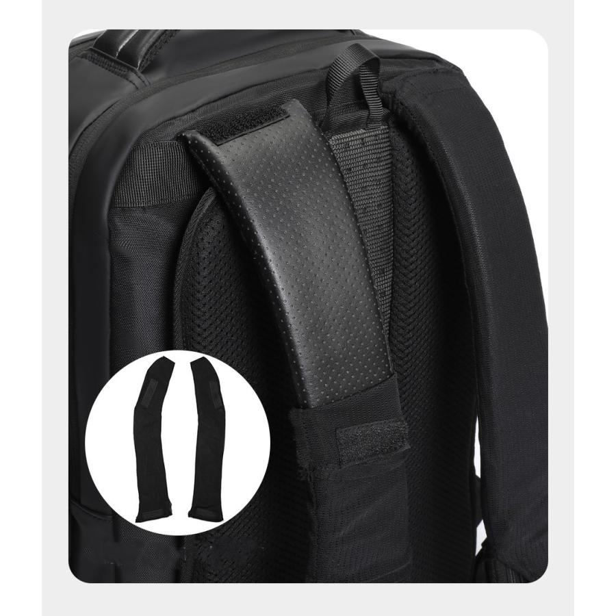 メンズ リュック バックパック ブラック 大容量 防水 旅行 ビジネス 効率的 取外し可能 002 |  | 05