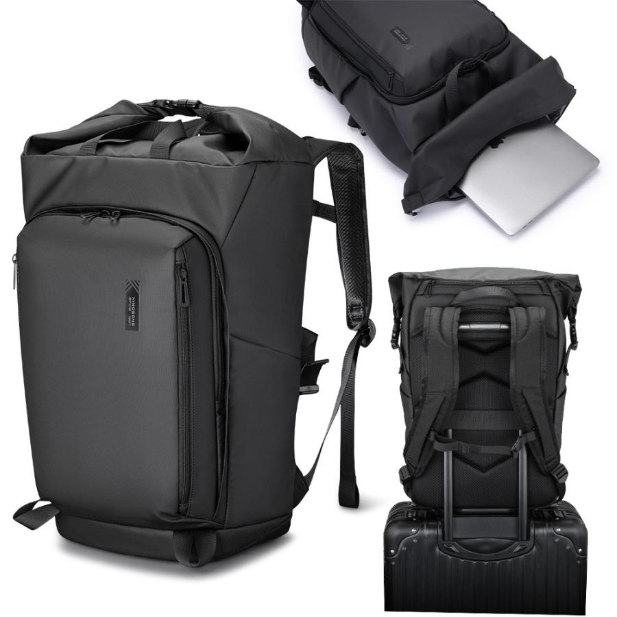 メンズ リュック バックパック シンプルなカジュアルバッグ 大容量 防水 撥水生地 ビジネス 通勤 効率的 2カラー 009 |  | 04