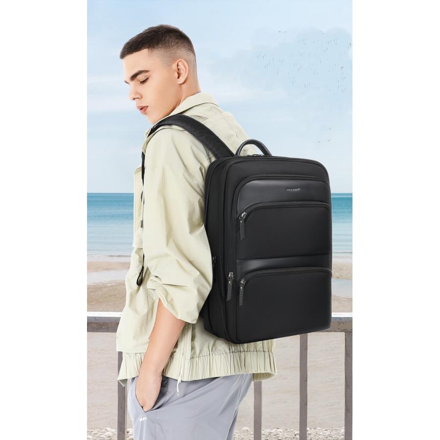 多機能 メンズ リュック バックパック スリムでスタイリッシュな3Dデザインバッグ 超軽量 防水 通勤 通学 出張 旅行 大容量 2サイズ 013 |  | 14