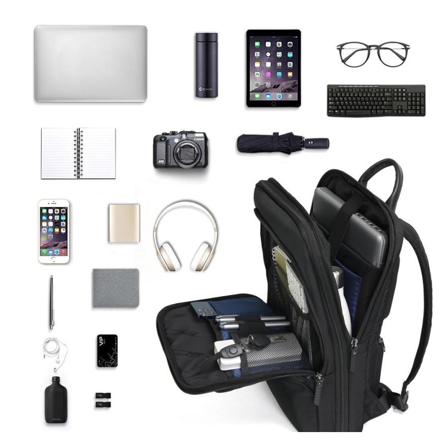 多機能 メンズ リュック バックパック スリムでスタイリッシュな3Dデザインバッグ 超軽量 防水 通勤 通学 出張 旅行 大容量 2サイズ 013 |  | 06