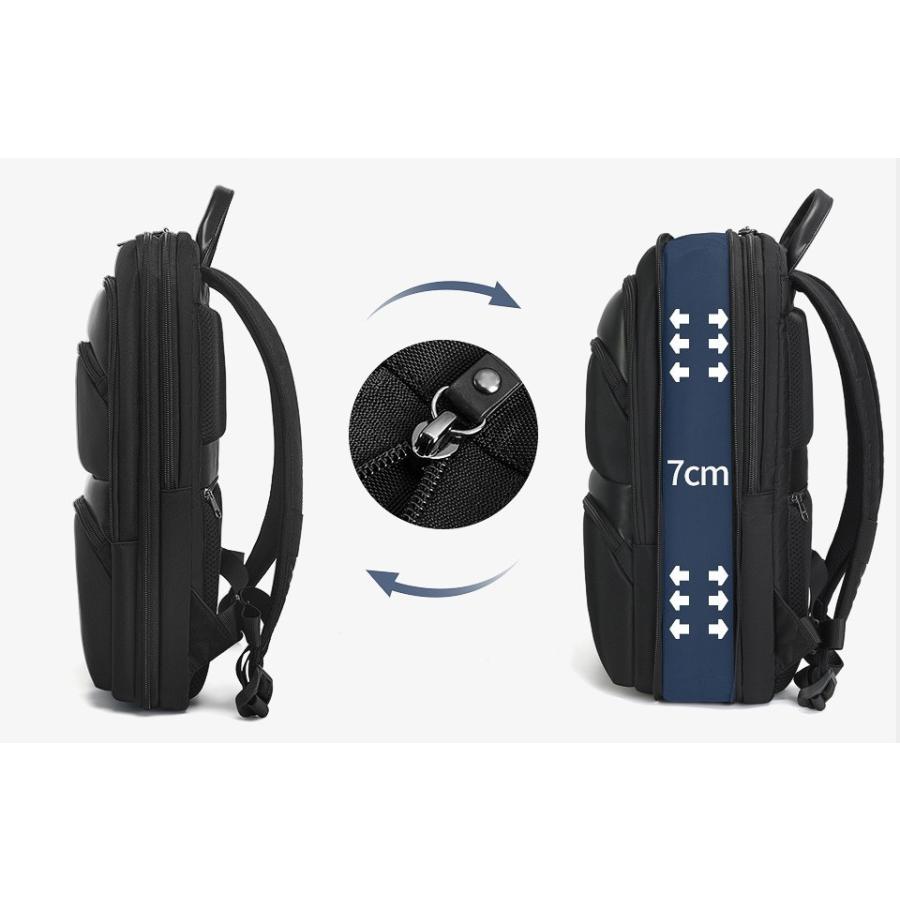 多機能 メンズ リュック バックパック スリムでスタイリッシュな3Dデザインバッグ 超軽量 防水 通勤 通学 出張 旅行 大容量 2サイズ 013 |  | 07