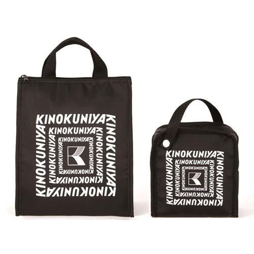 りー　紀ノ国屋 保冷バッグ　２点セット　黒&ベージュ　新品未使用 紀ノ国屋 KINOKUNIYA (キノクニヤ) 保冷温バッグセット 保冷
