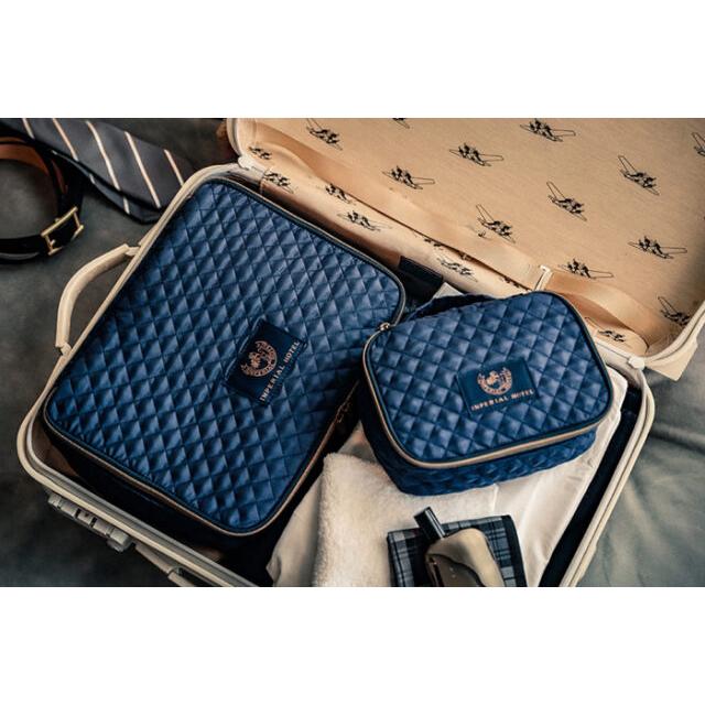 帝国ホテル IMPERIAL HOTEL キルティング ポーチ セット トラベル ポーチ スペシャル アイテム インペリアル ブルー リッチ素材 |  | 02